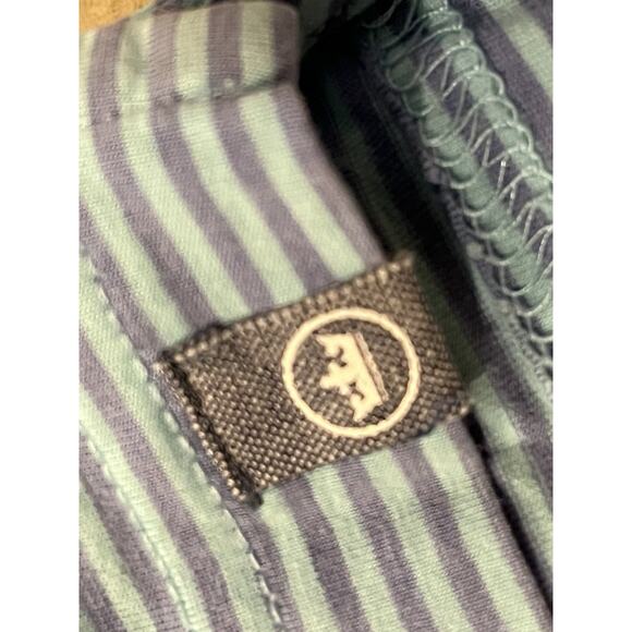 Peter Millar Golf Polo Shirt Men’s Blue Striped Isleworth 100% PIMA Cotton EUC - Picture 6 of 6